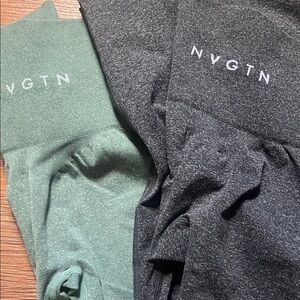 NVGTN Two Leggings in Forest and Charcoal